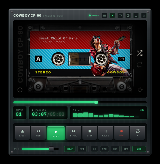 Cowboy Player — cassette deck